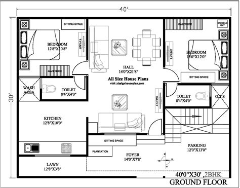 40x30 floor plans 2 bedroom